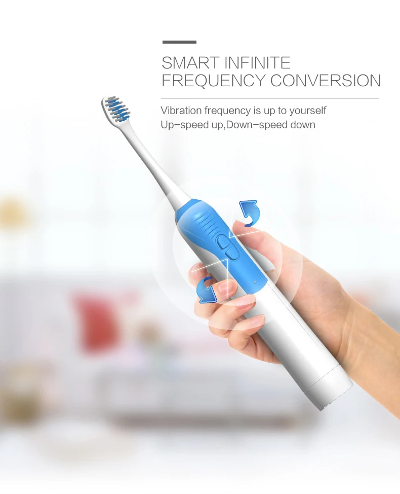 Intelligent Ultrasonic Electric Toothbrush false   teeth container clean  teeth  deeply    for  adult  trencher teeth