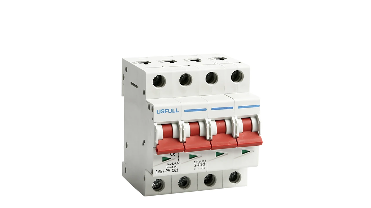 
FMB7 PV-63 IEC60947 15 amp 20 amp 50 amp 63a 3p 12v 24v 250v 500v 1000v mini circuit breaker dc mcb 