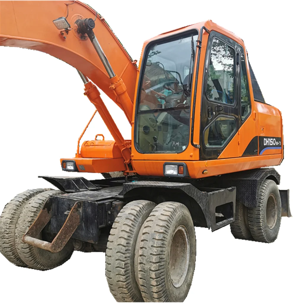 Экскаватор на колесах 15 тонн Doosan DH150-7 землеройный экскаватор мини-багажник и строительная техника бесплатная доставка Филиппины