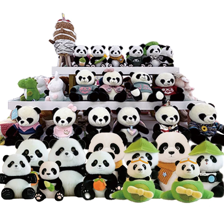 Factory Direct Sale cute soft stuffed 22CM 25cm plushie toy customization Chinese Panda plush toys