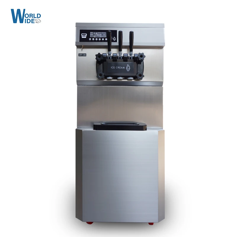 Hot Selling 1800w Commercial 6.6 to 15 Gallons per hour ice cream machine south africa for cafe