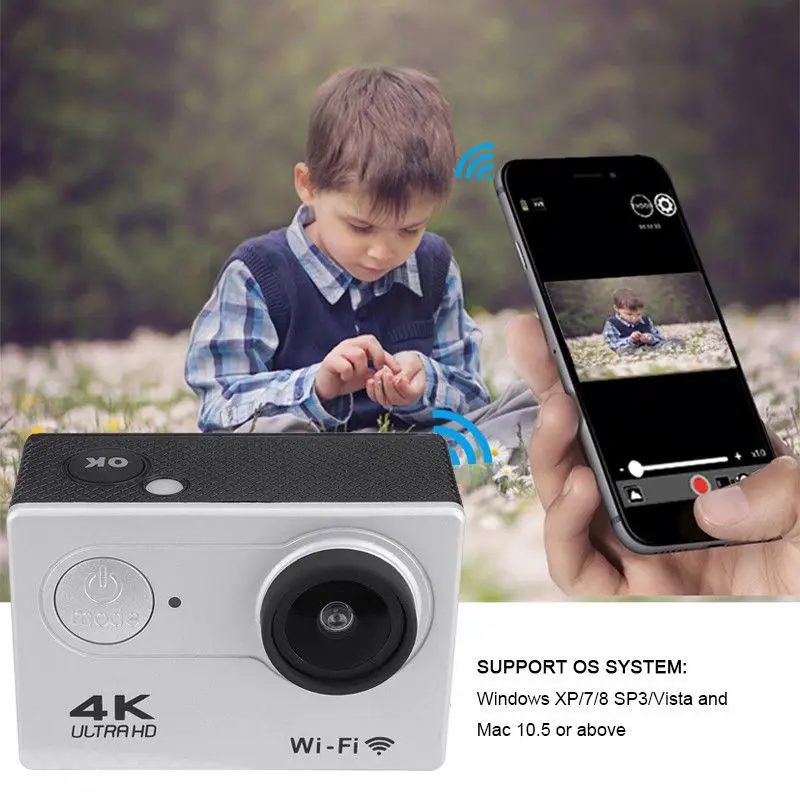 2 inch Wifi 4K 1080P HD Sport Action Camera DVR DV Camcorder 30M Outdoor Waterproof Camera