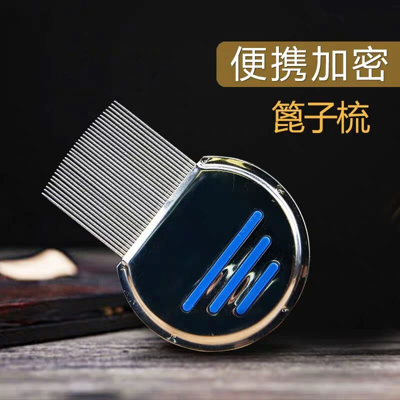Wholesale Custom Logo Factory  Price Pet Head Anti Nit Terminator Lice Metal Comb Stainless Steel Lice Comb