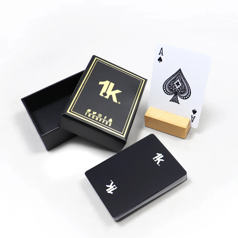 Wholesale 100% pvc waterproof poker card deck plastic magic show durable playing cards both sides custom playing cards