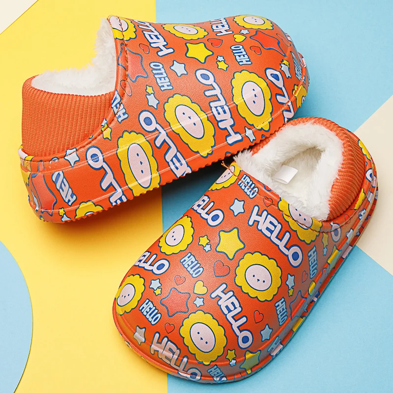 
Wholesale Winter Thick Bottom EVA kids Clogs Kid Sandals Clogs Kid Fur Shoes 