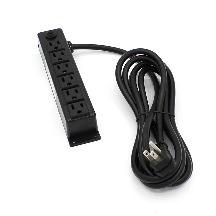 Us Socket Plug Single 6 Outlet Electric Strip With USB US 6-Outlets Power Unit With Overload Protection