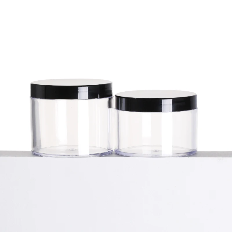 240g 300g cosmetic nail gel cream glitter transparent containers PETG plastic loose powder jar