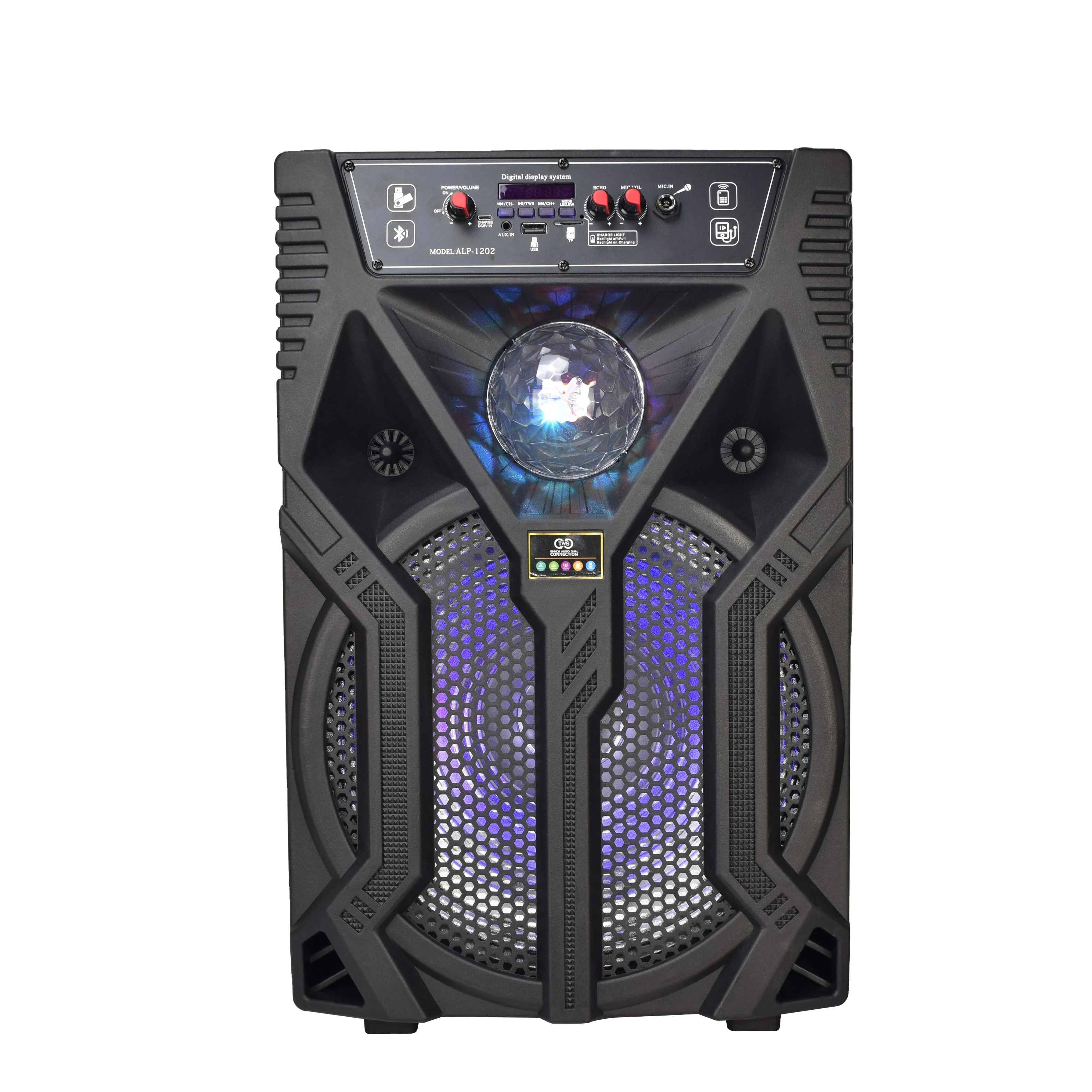 2022 Top Music Kimiso Speaker Outdoor 12 Inch KTS Amplified Outdoor  Trolley  Speaker Stereo with Usb/sd