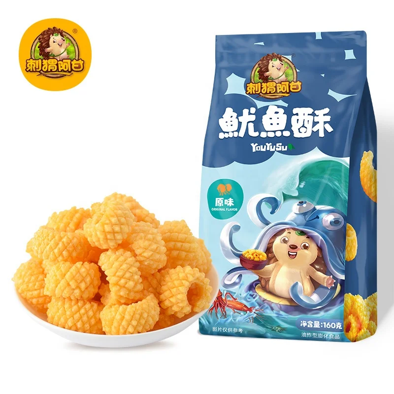 
Chinese Crispy Snack Seafood snacks 160g Original Flavor French fries 2021 hot asian snacks Squid Crisp 