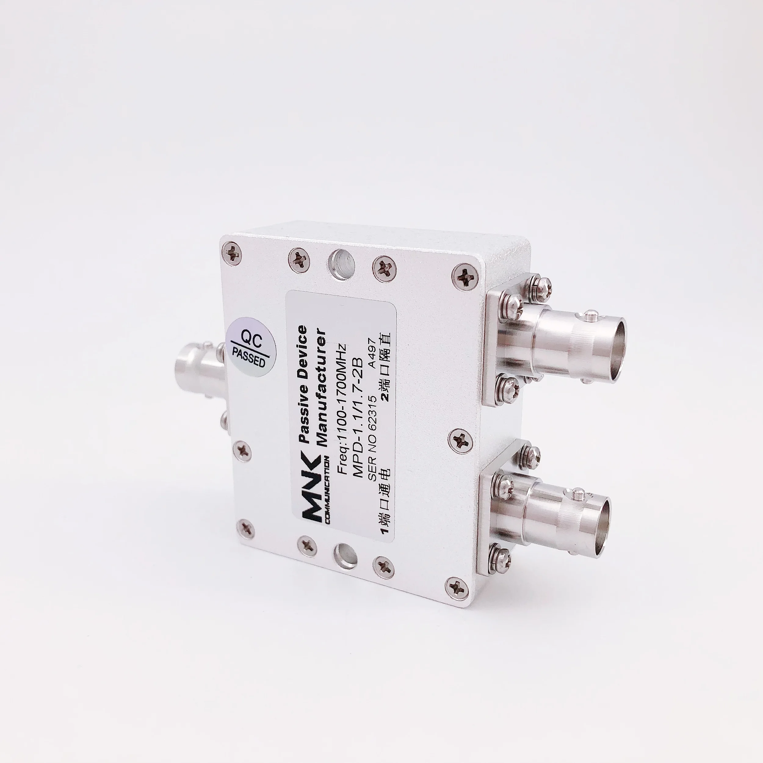 Hot BNC-F 1100-1700MHz 2 Way power divider 1.1-1.7G 2-Way  power Splitter Passive combiner Factory direct sale