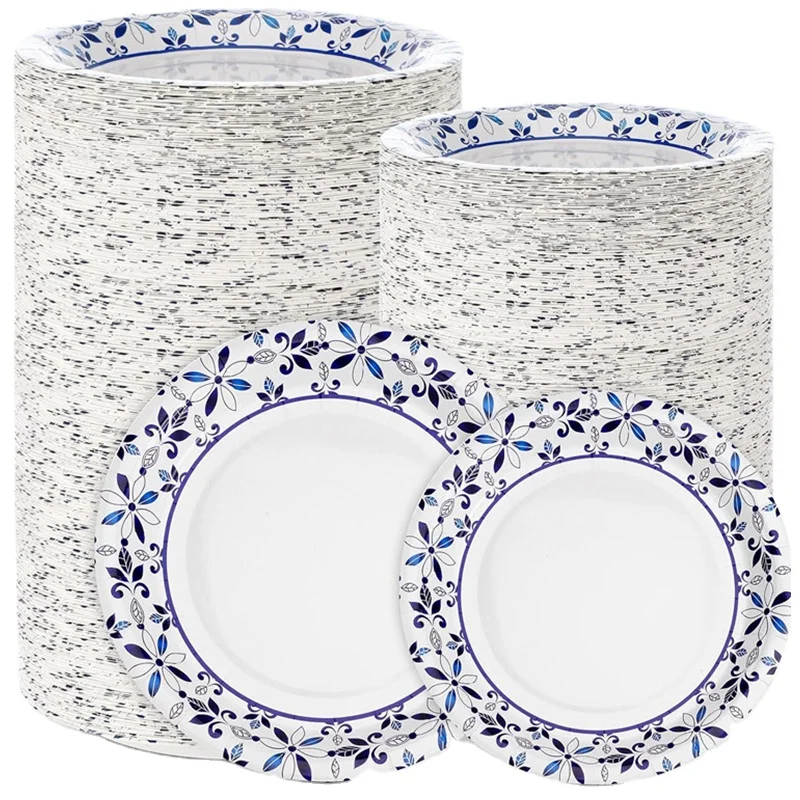 customize paper plate Eco Friendly Biodegradable Compostable Plates Disposable Sugarcane Bagasse Paper Pulp Plates