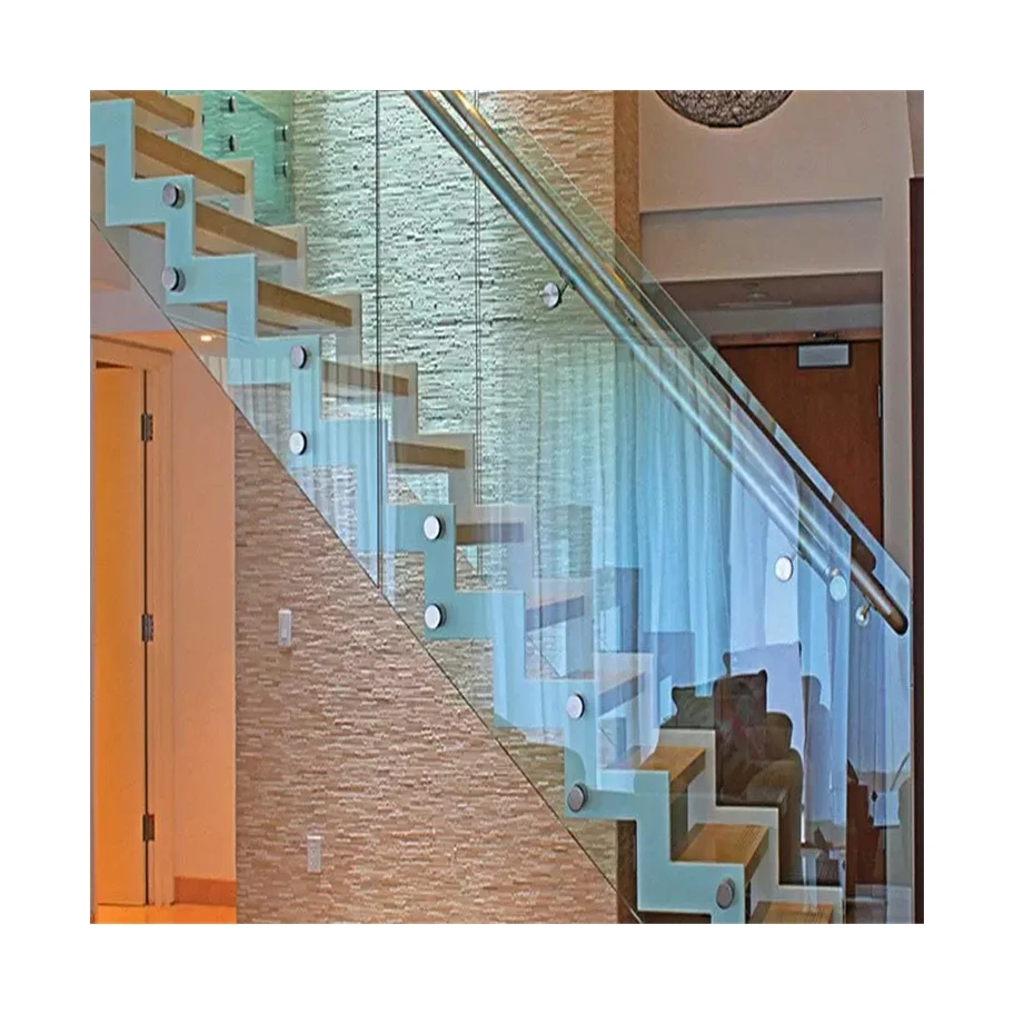 Prima Factory Price Ultra Clear Glass Tempered Glass Railing Apartment Railing  Mart Railing