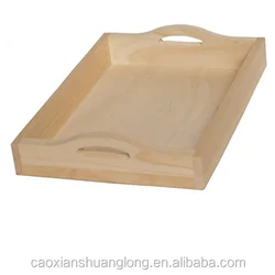 Pine Unfinished Raw Wooden Serving Tray for sale