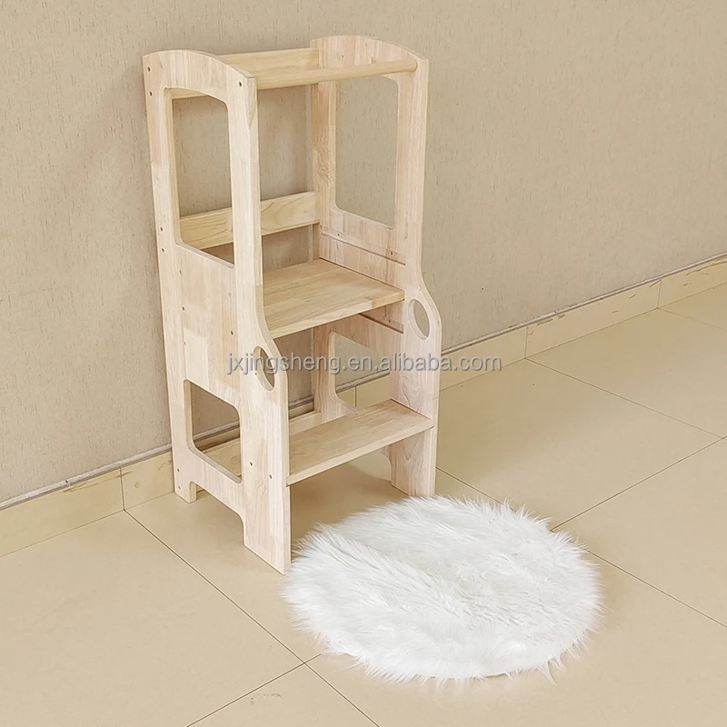 Kitchen Little Helper Stool Durable Plywood Learning Tower Folding