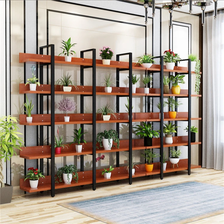 Flower shop display rack balcony wrought iron living room multi-layer shelf