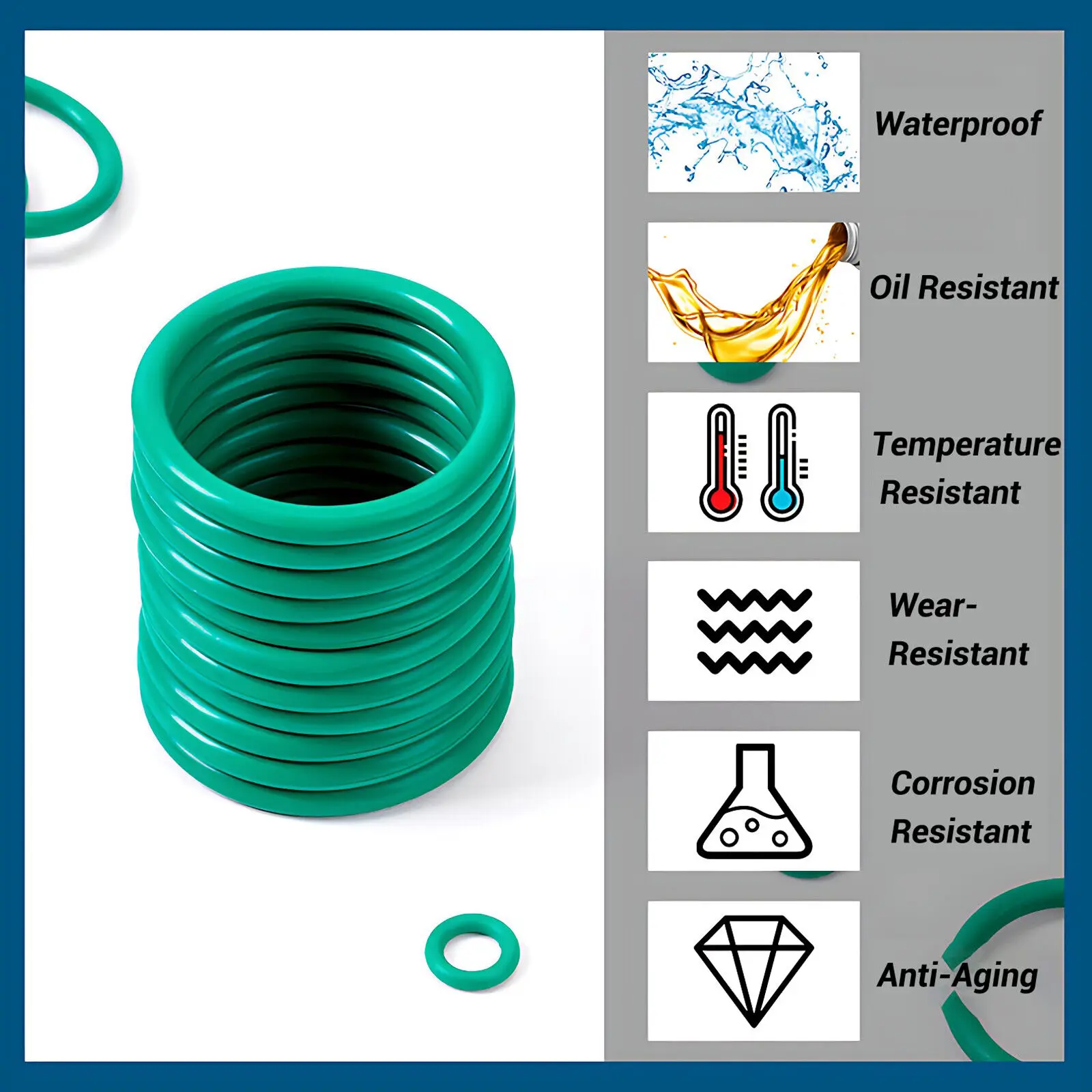 Frechem Chemical Resistance O-ring Acid And Alkali Solvent Rubber O ring Mechanical O Ring