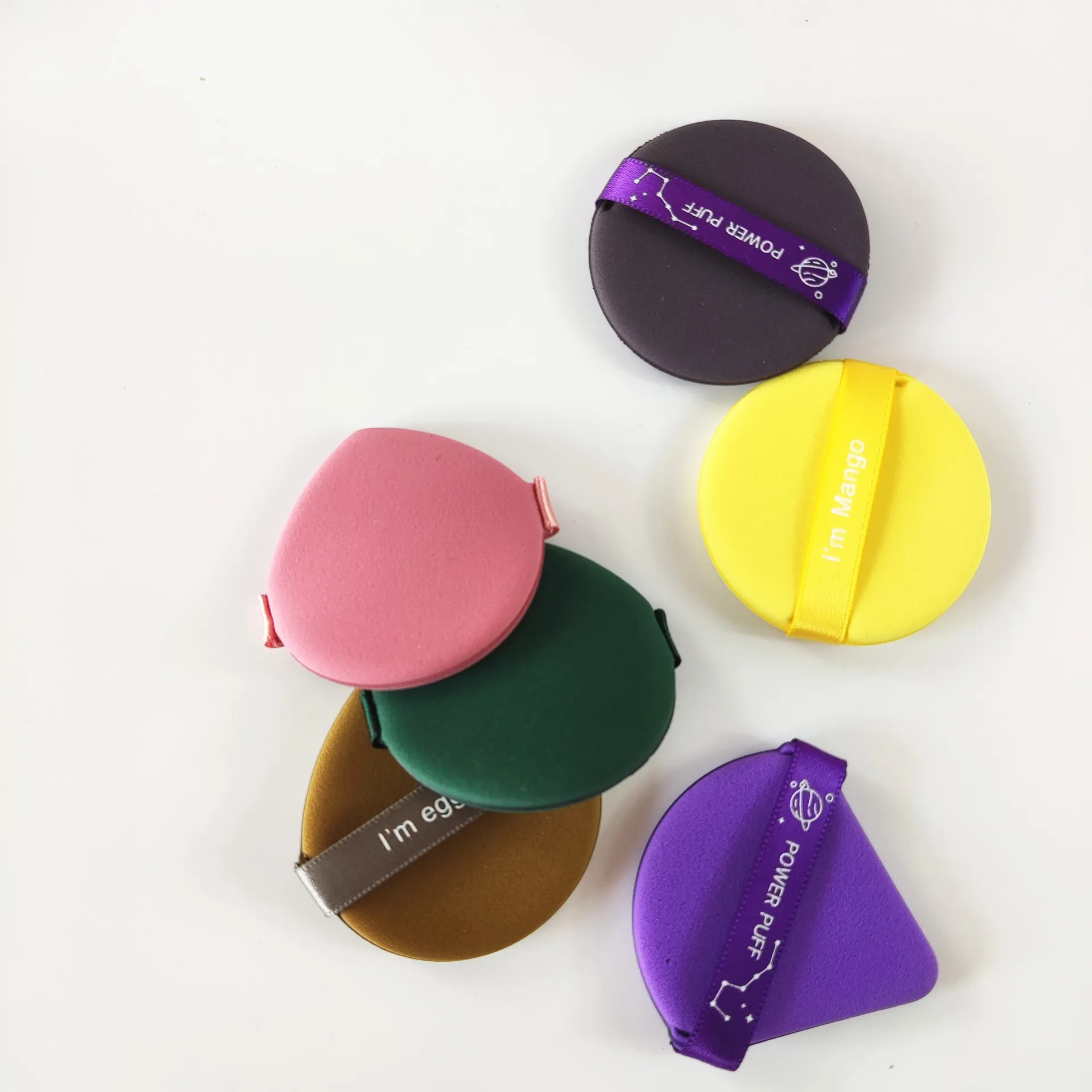 7-piece boxed Seven-star Air cushion sponge air cushion Powder Puff Liquid foundation puff pie strawberry pie egg