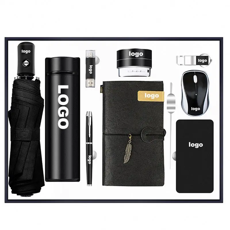 Trending Products 2024 New Arrivals For Luxury Custom Logo Leather Notebook Promotional Corporate Business Gifts Set For Man