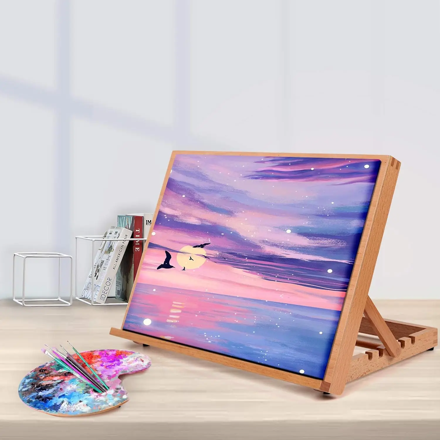 Wooden Painting Stand Wood Drafting Table Easel Drawing and Sketching Board