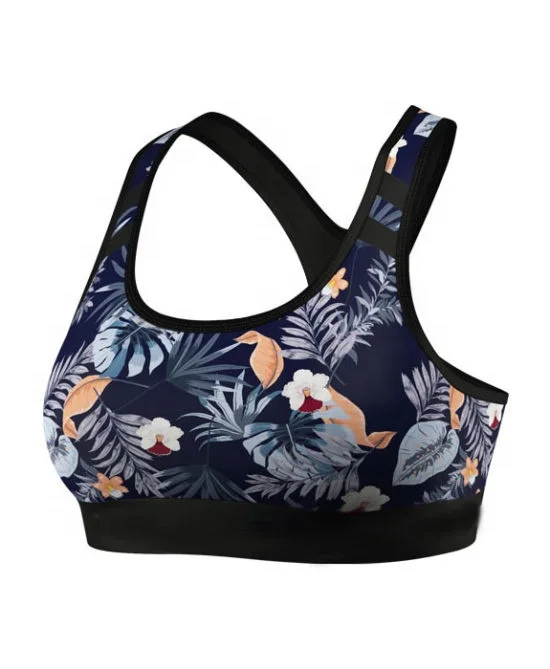 gym wear two piece workout sports bra black sports bra