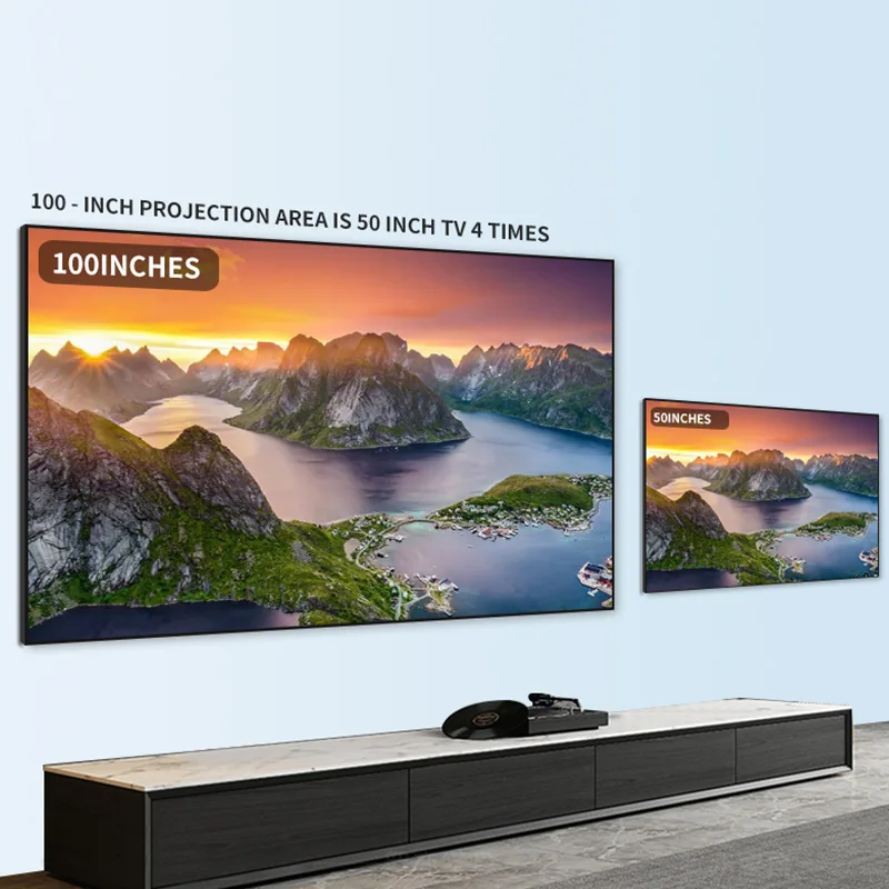 New Listing High Quality 100 Inch 16:9 Wall Frame PVC White soft Narrow border 1.2 cm Fixed Frame Projector Projection Screens