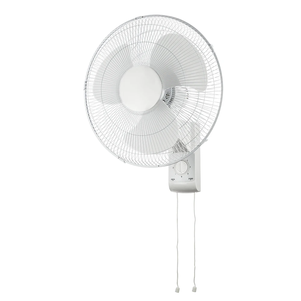 2023 New model 16 inch Oscillating 3 speed setting table fan electric air fan wall mounted bracket for home