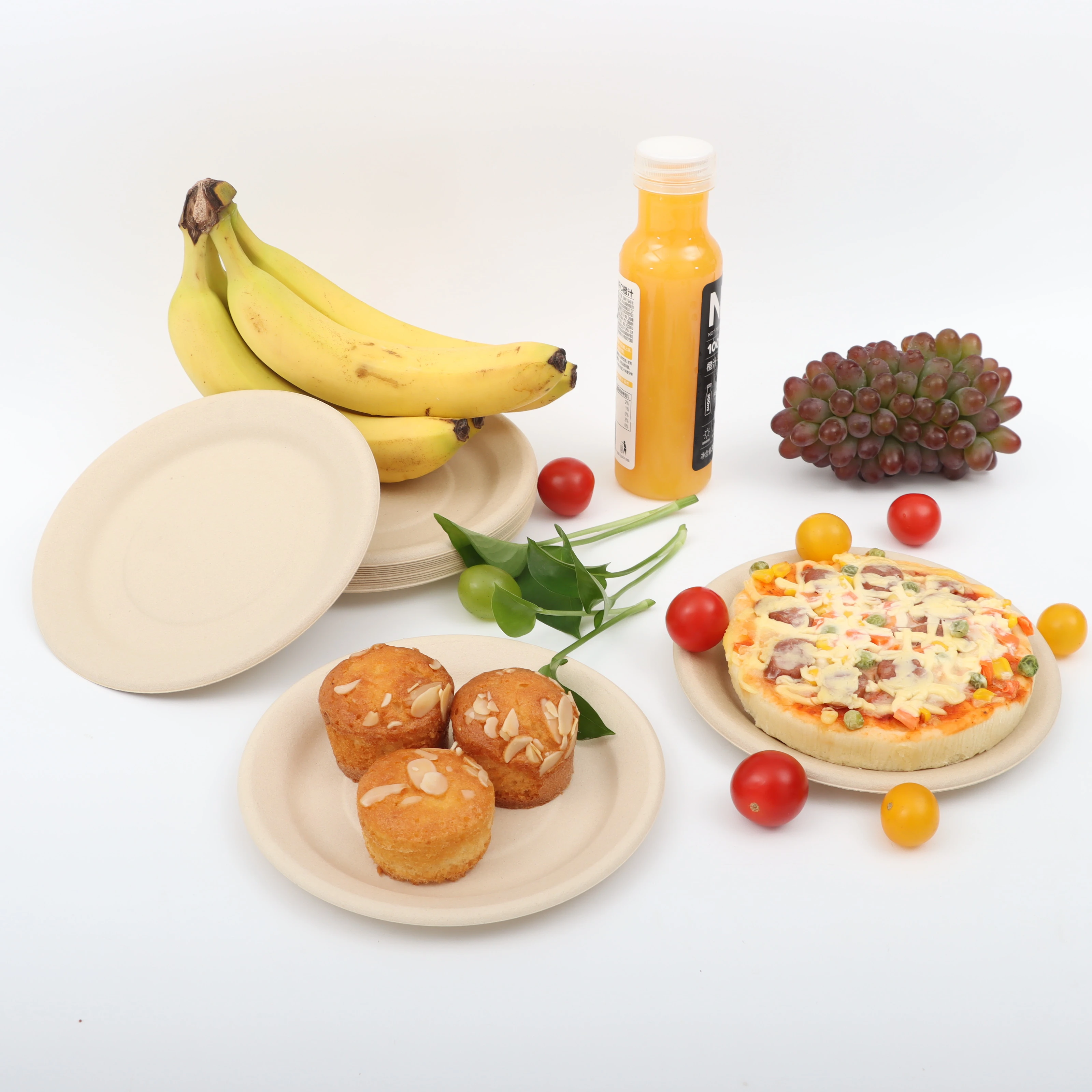 Hot selling Ovenable Paper Trays round plates made of high-quality materials that are safe for food contact