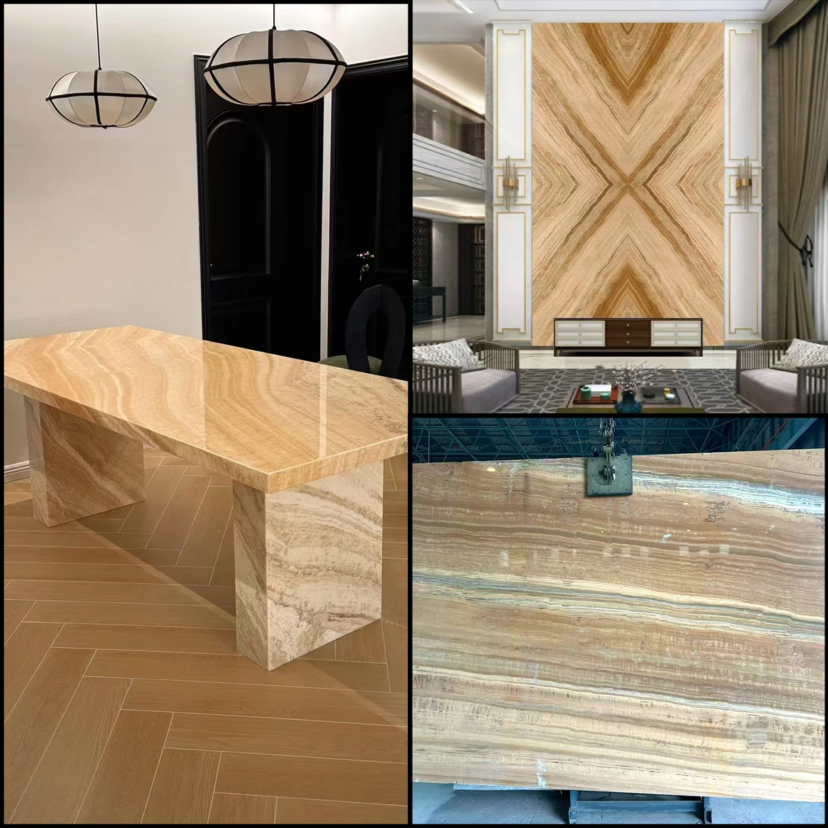 Luxury Polished Glazed Grain Yellow Beige Marble Slab For Wallpanel Bathroom Livingroom Floor Tile Kitchen Countertop Staircase