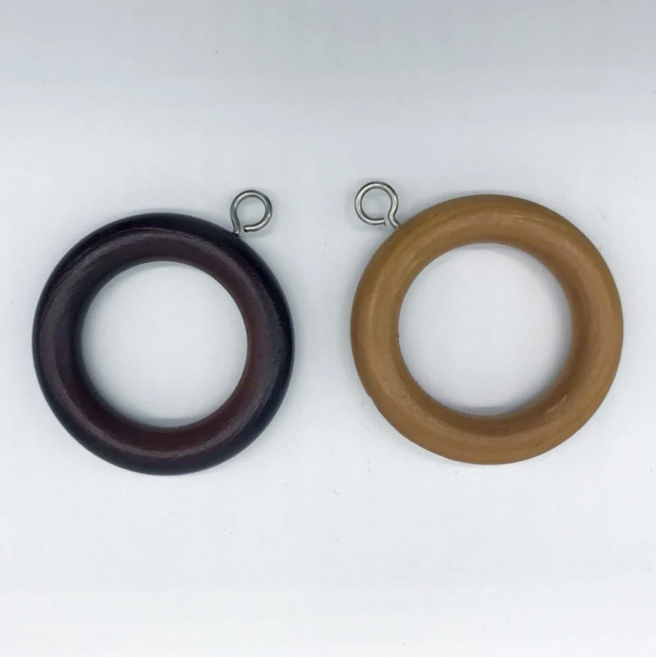 Household antique rosewood fluted wooden curtain rod ring