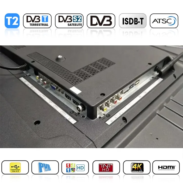 Cheap 43 Inch Metal Frame Smart Tv 32 40 43 50 55 65 Inch Television 4K Smart Tv