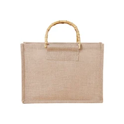 Wholesale Big Size Custom Logo Burlap Jute Tote Bag with Waterproof Plastic PE Coating Lining for Potato Shopping Gift Wine