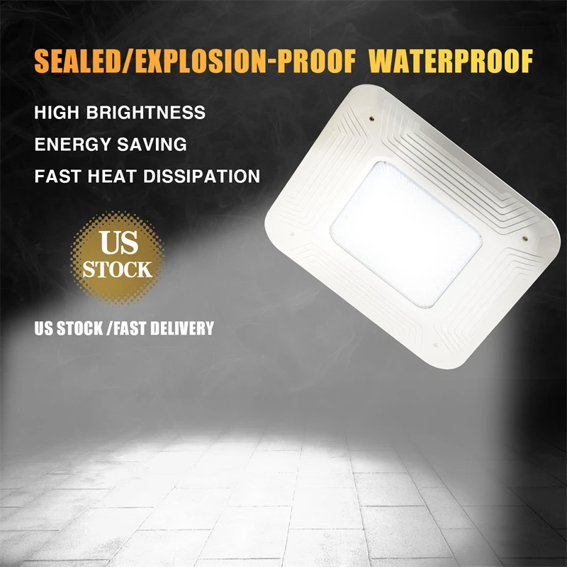 US Stock High Power IP65 Waterproof Industry Gas Station 150w Led Canopy Light