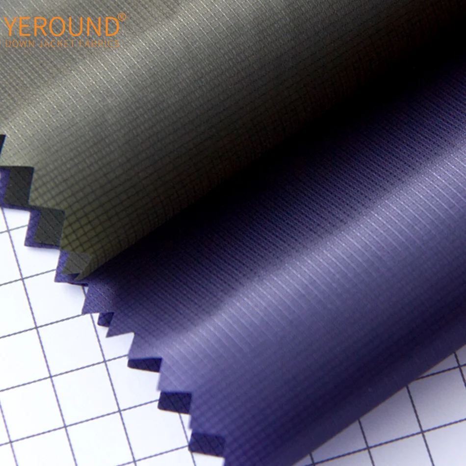 10D 100% Nylon Plaid Ultra-Thin Breathable down Jacket Fabric with 10D Yarn Count super lightweight comfortable feeling