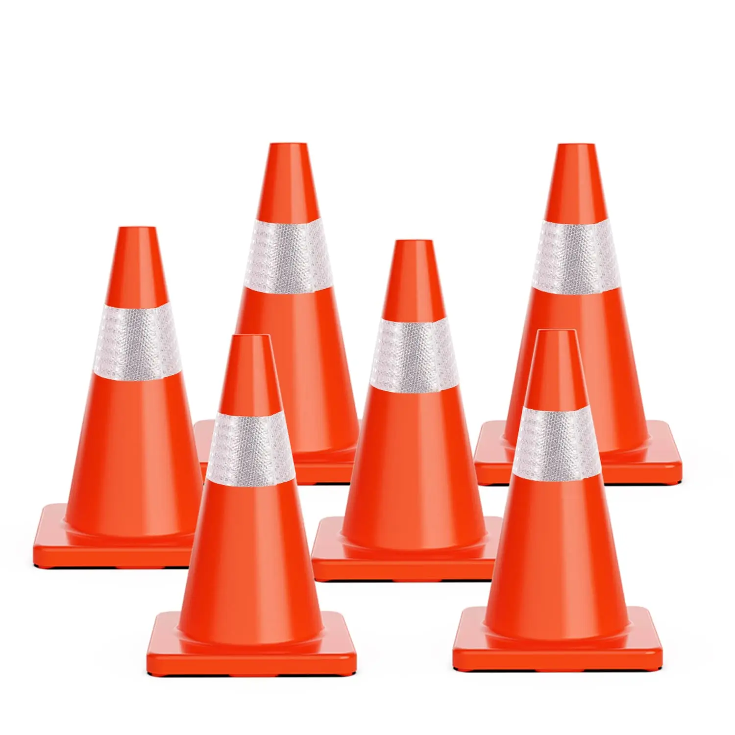 Multipurpose Premium PVC Traffic Safety Cones 28 Construction Road Cones for Home Road Driveway Parking