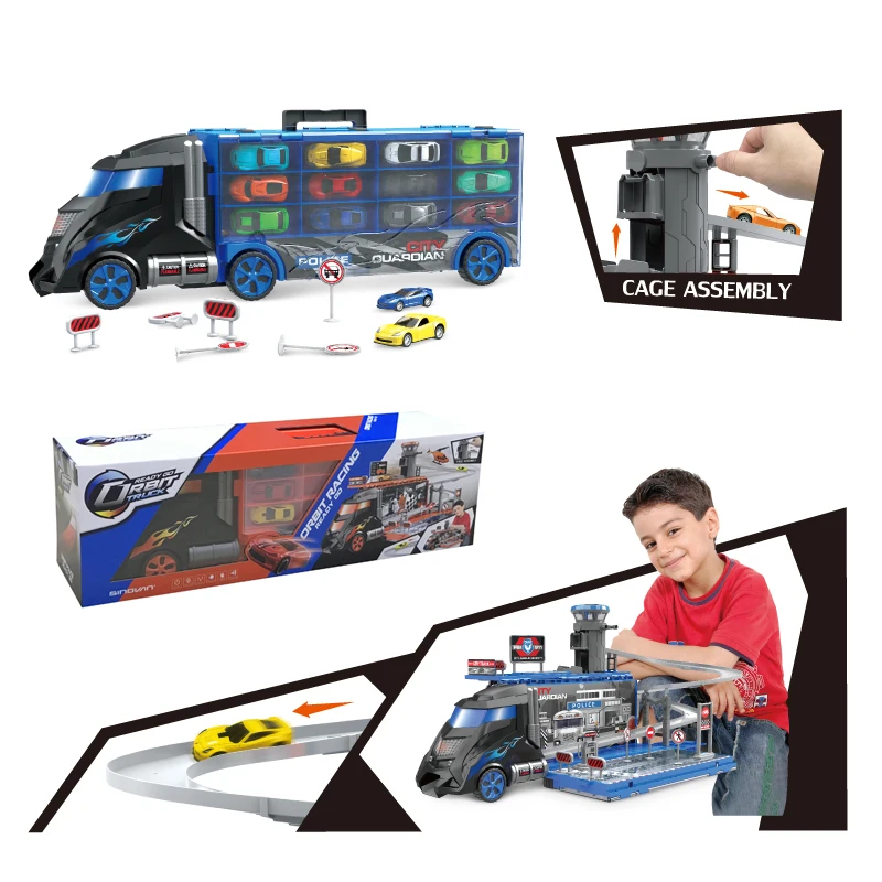 SINOVAN hot new S8610 Transform Track Trailer toy truck with sound
