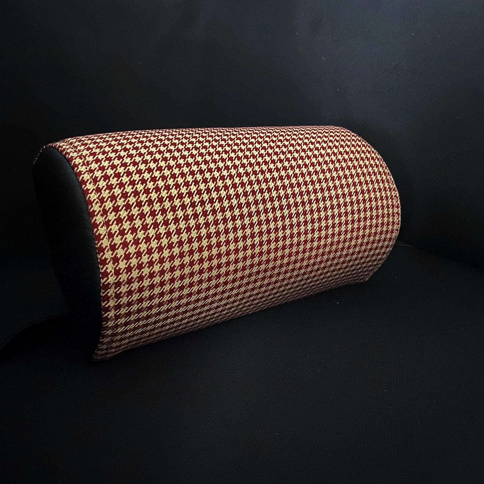 Houndstooth Car Neck Headrest Pillow Car Seat Supports Headrest in VW MK7 GTD GTE GTI Tartan Fabric Memory Foam Headrest Cojines