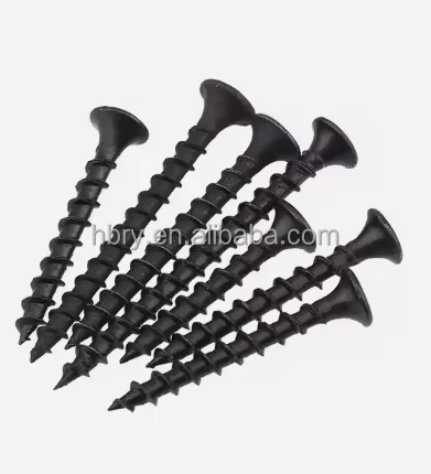 Прямые продажи с китайской фабрики резьба плоская потайная головка углеродистая сталь покрытая черным цинком сухой настенный гвоздь