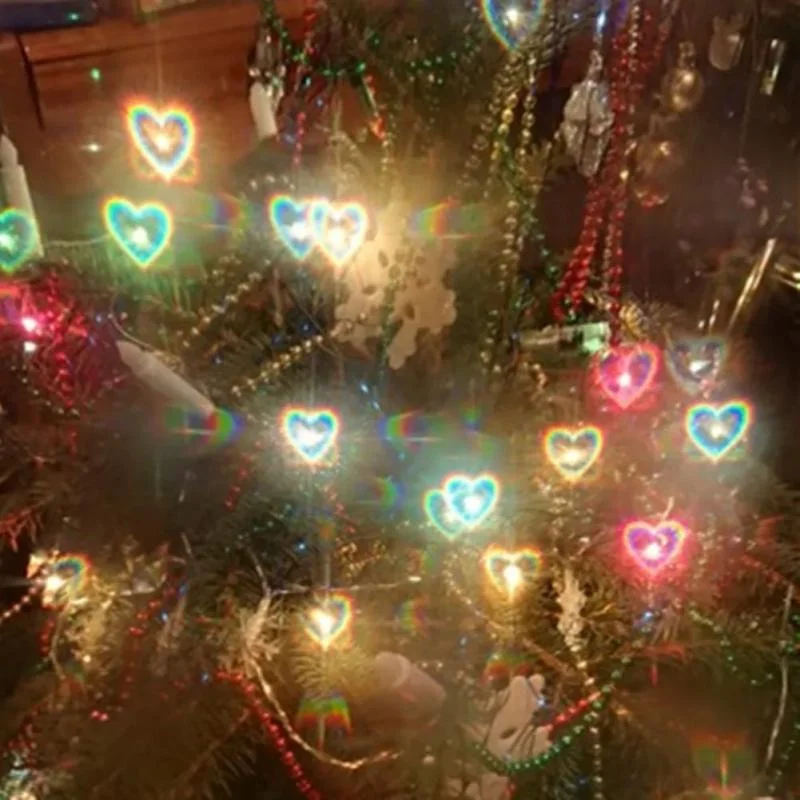 Plastic Heart Diffraction Glasses 3D Prism Rainbow Effect Rainbow eyewear - Great Edm, Concert, and Rave Accessory