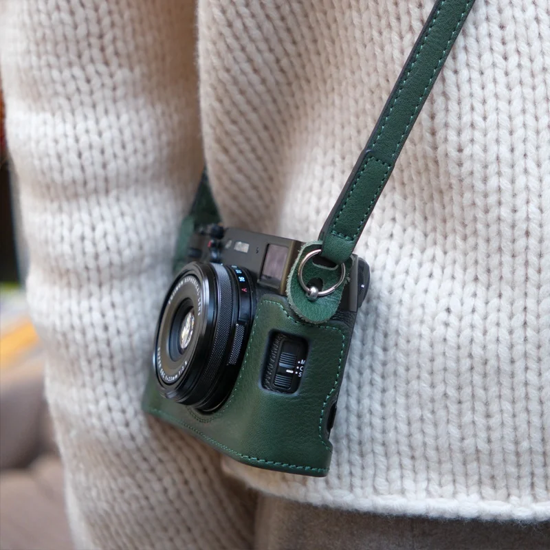 Высококачественный чехол из натуральной кожи для камеры Fujifilm