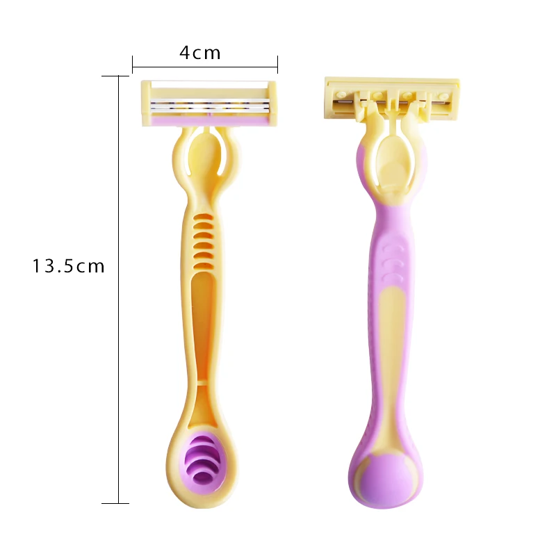 shaving razor factory disposable razor triple blades women use pink razor