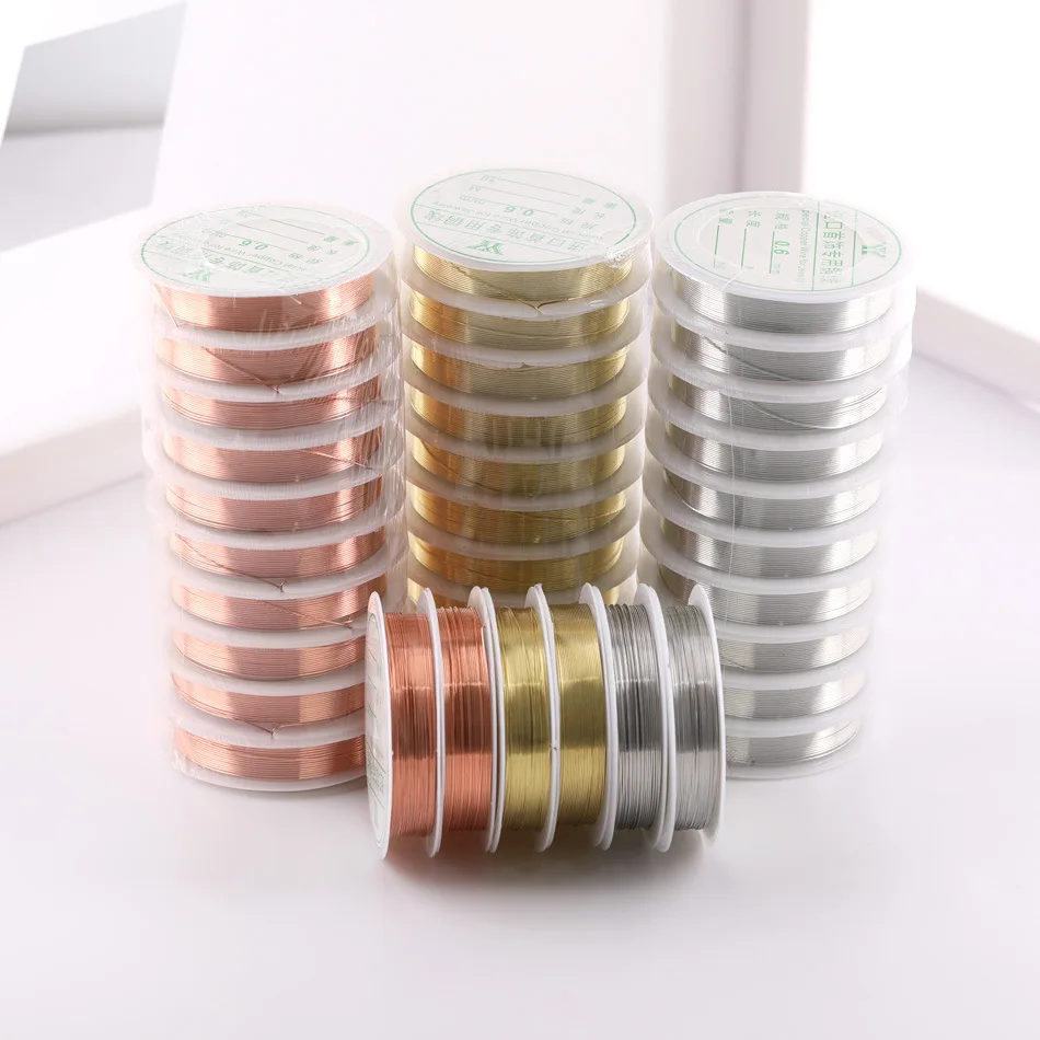 0.2-1mm Copper Jewelry Wire, Jewelry Crafts Wire,Tarnish Resistant Copper Beading Wire for Jewelry Making Supplies