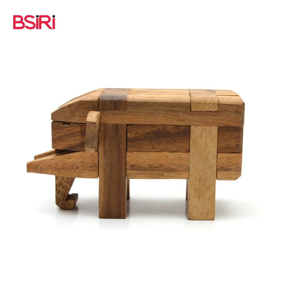 Elephant Puzzle Animal Puzzle 2023 Thailand Hot Wood Toys Crafts Game Classic Toys Best Seller Environment Product Puzzle