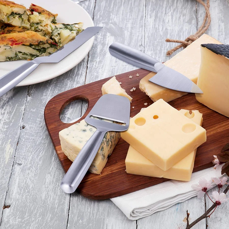 Multifunctional cheese grater knives set 4 pieces cheese knife set stainless steel cheese knife
