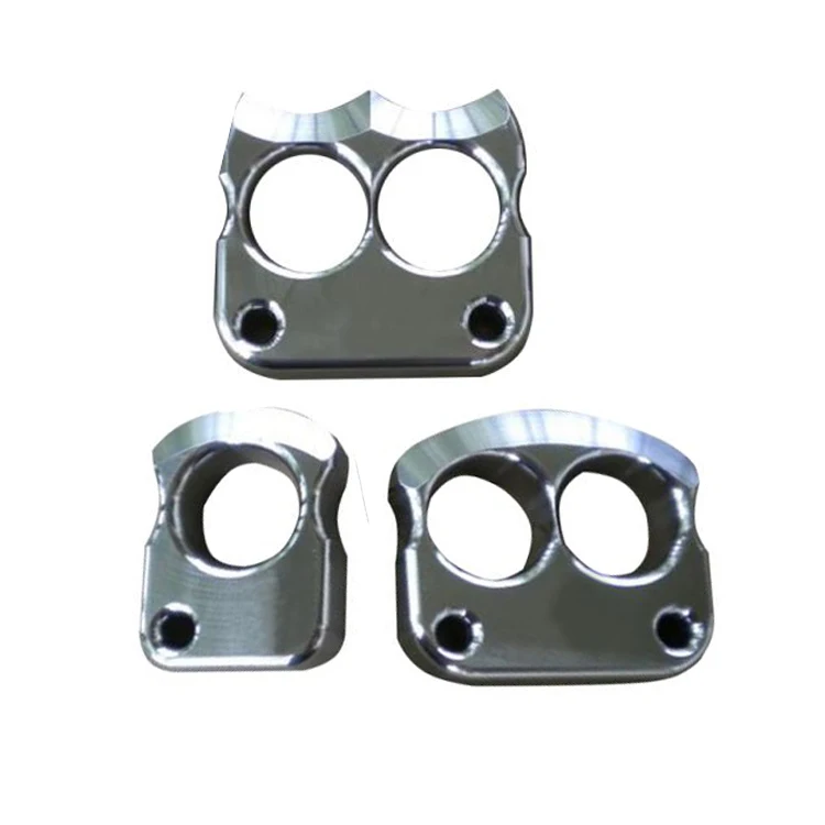 Brass Stainless Steel Titanium single two finger ring knuckle self  keychain