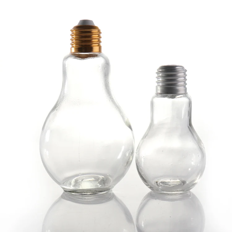 
Wholesale Premium Empty Colorful Juice Milk Tea 100ml 150ml 200ml Light Bulb Glass Bottle 