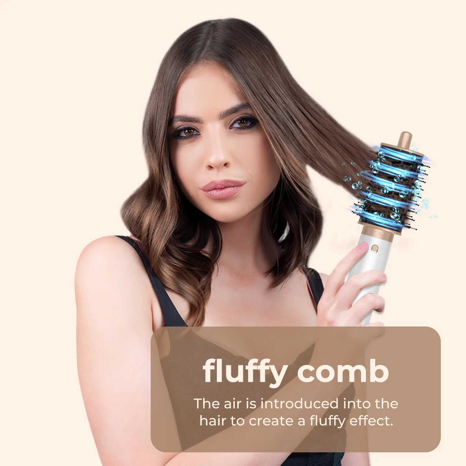 9 in 1 Hair Dryer Brush with 110000 RPM High Speed Negative Ionic Blow Dryer  Automatic Curling Iron Hot Air Styler