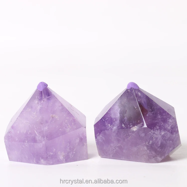 110 Semi-precious Stone Crafts Natural Purple Amethyst Cupcake Tower Healing Quartz Crystal Point