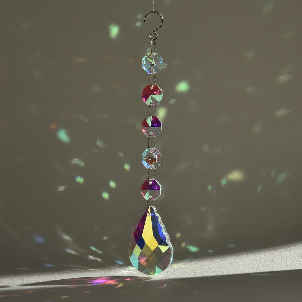 Honor of crystal Leaf glass Drop Beads Lighting Crystal Pendant Wedding Party Decoration Hanging crystal chandelier prisms