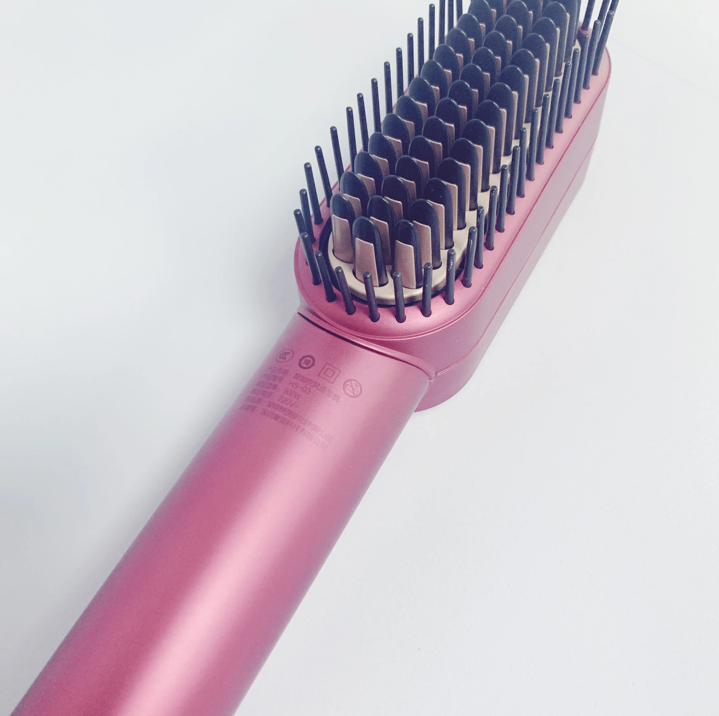 HY Hair Straightening Brush Electric Dryer Comb Electric Heating Hair Straightener Brush Comb Hot