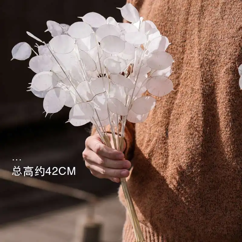 Wholesale White Artificial Flower Silk Flower Silver Fan Leaf for home decoration